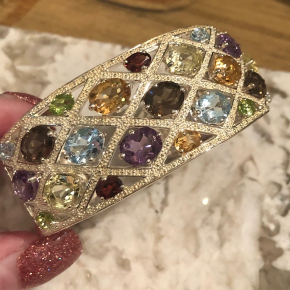 Jewelry - 🤩 gemstone bracelet cuff sterling silver